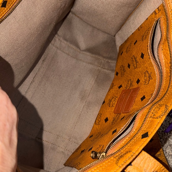 MCM Cognac/Tan Visetos Logo Tote - Picture 5 of 6